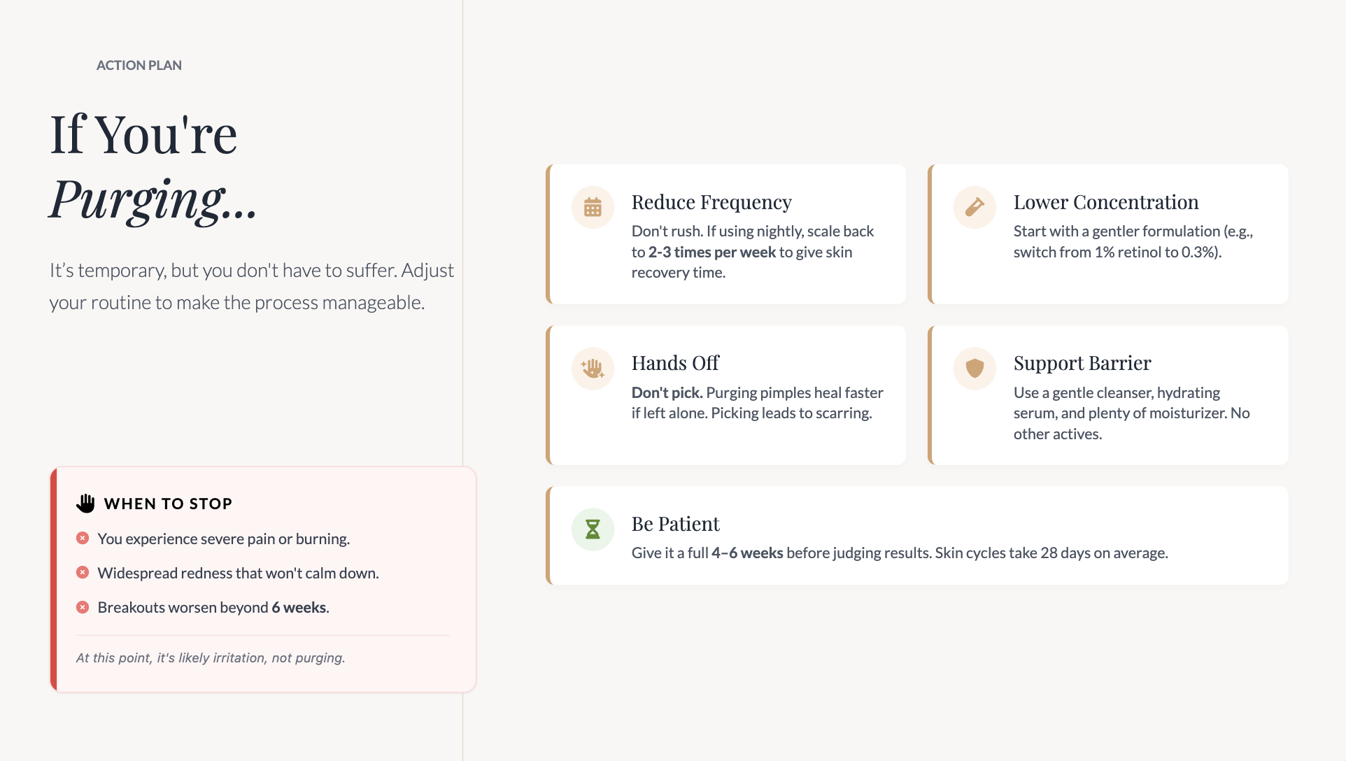 If You're Purging - Action Plan